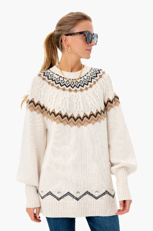 Exclusive Customization Dove Fair Isle Wren Sweater