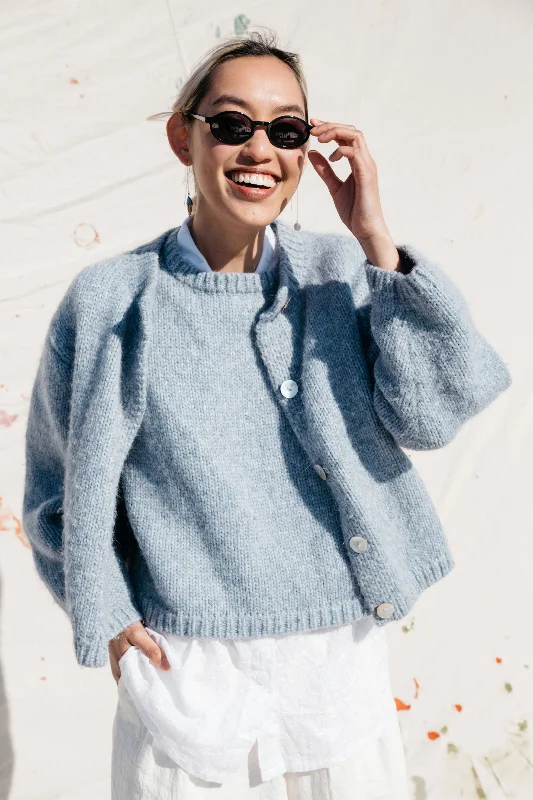 Personalized Design Sheba Cardigan Sweater- Powder