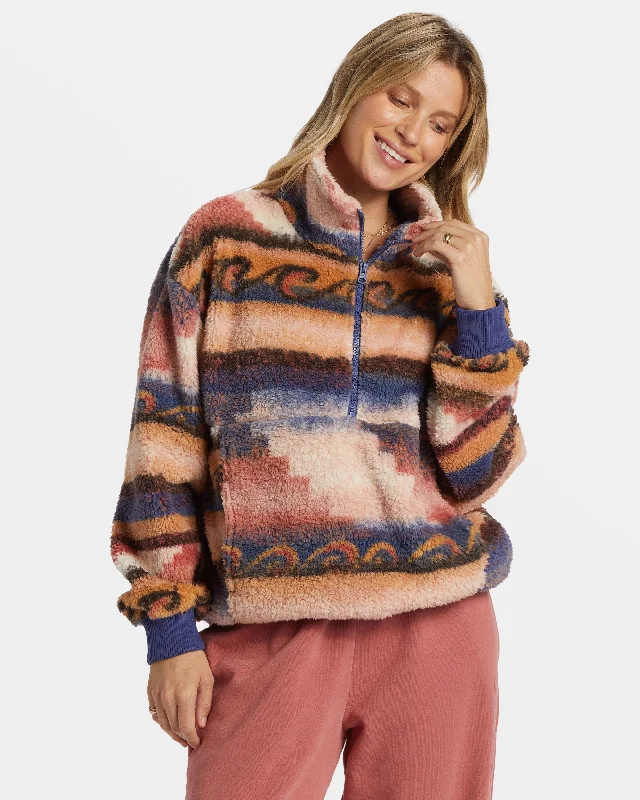 Innovative Design Time Off Half-Zip Fleece Pullover - I Sea Indigo