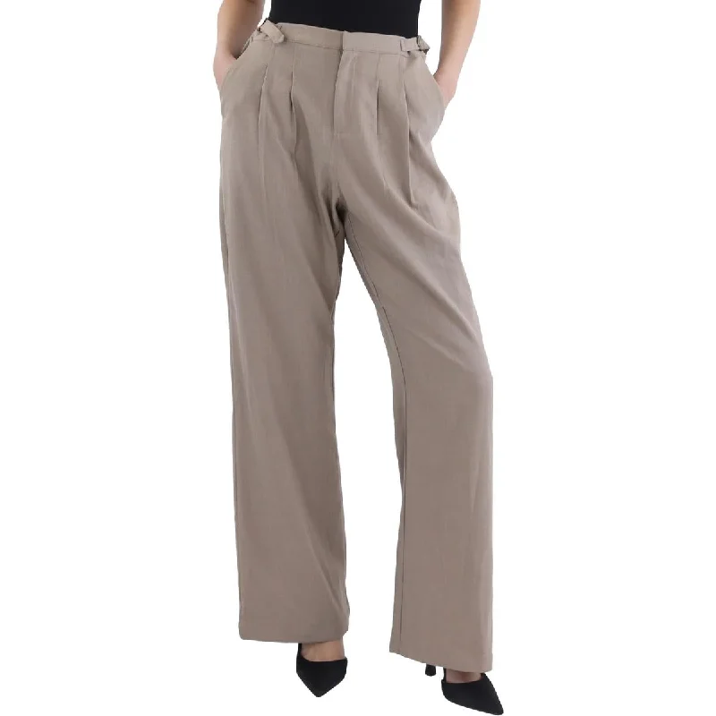 Sports Series Aqua Womens Pleated  Wide Leg Pants