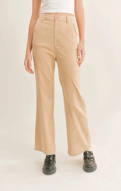 Minimal Style Forever Young Corduroy Pants In Khaki