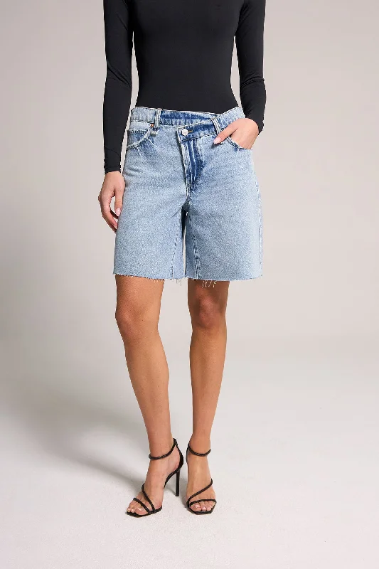 Bright Colors Effortless A-Line Jort - Light Medium Indigo