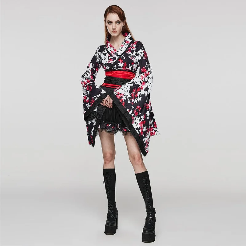 Advanced Customization Women's Lolita Floral Printed Kimono with Skirt