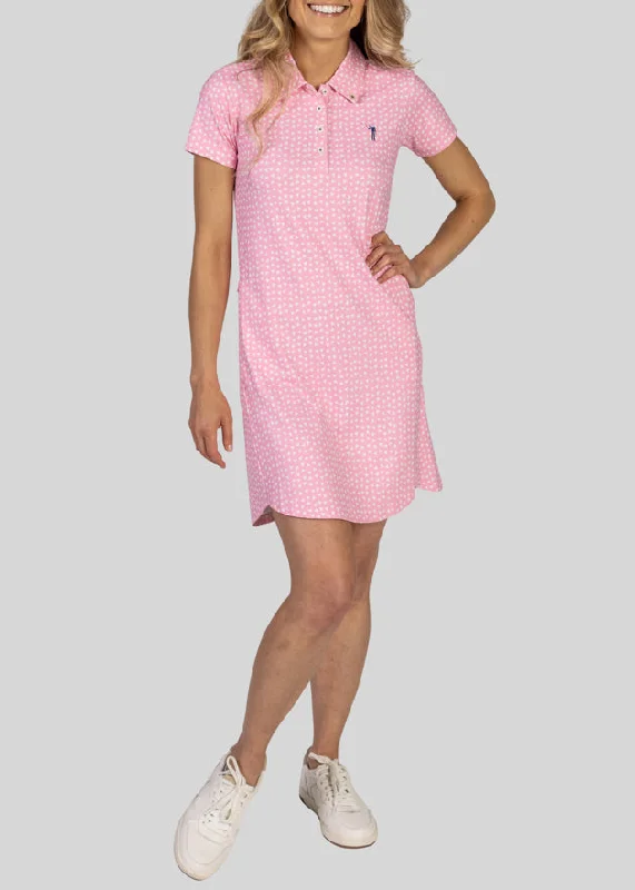 Personal Design Pearly Whites Women's Polo Dress