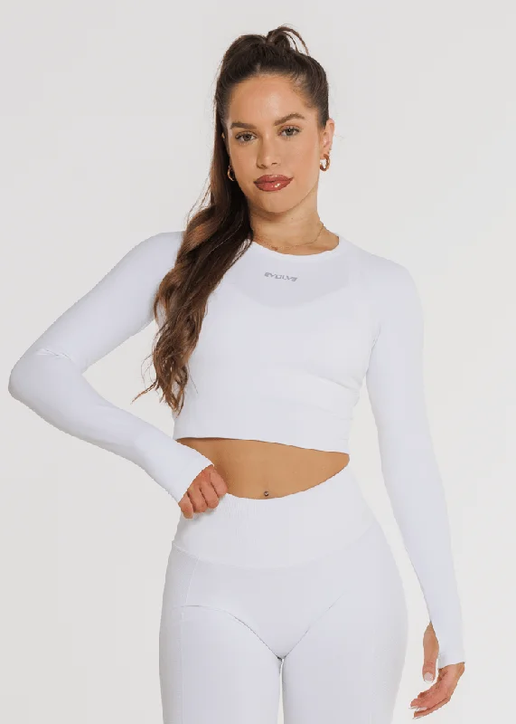 Simple Style Prime Seamless Long Sleeve - Vanilla