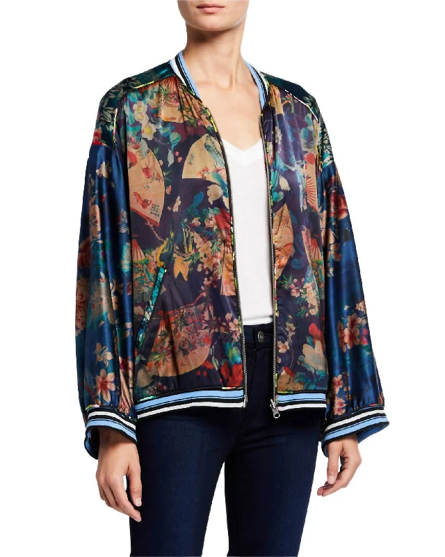Elegant Style Fusai Reversible Bomber Jacket In Multi