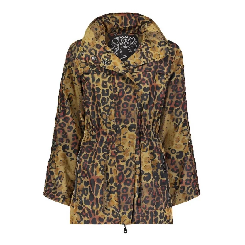 Classic Style Modern Anorak In Leopard