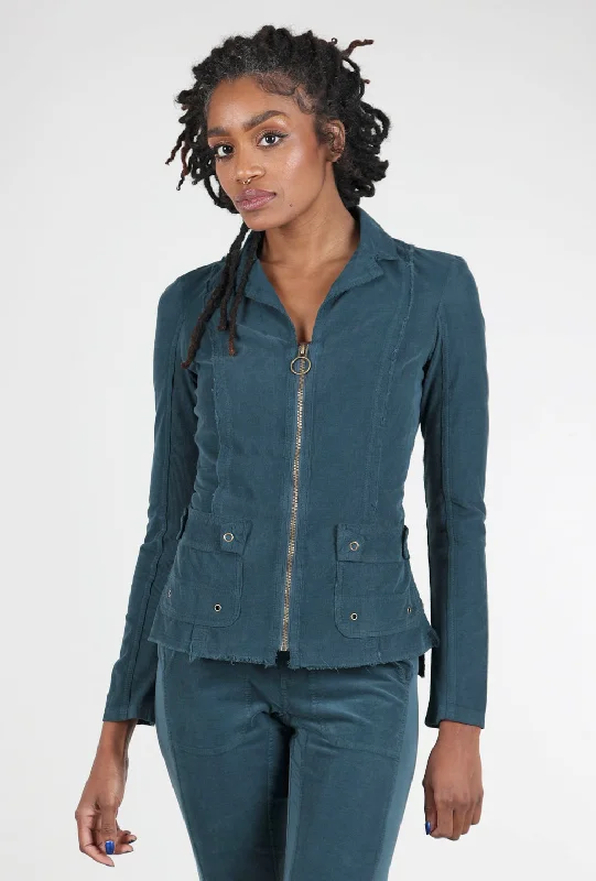 Easy Wear Chic Cord Raphael Blazer, Seaport Teal