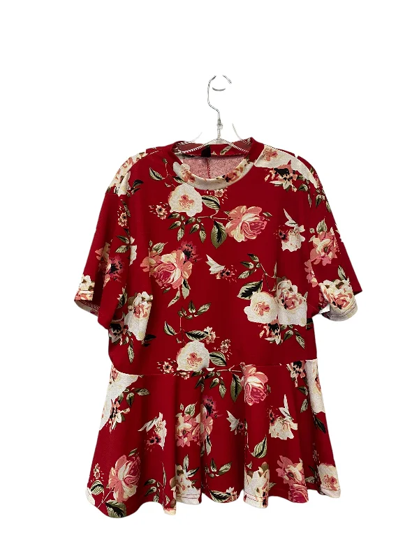 Classic Design Top Short Sleeve By Shein  Size: 4x