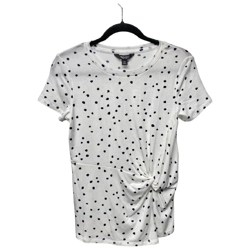 Cozy Fitting Top Short Sleeve By Simply Vera In Polkadot Pattern, Size: Xs