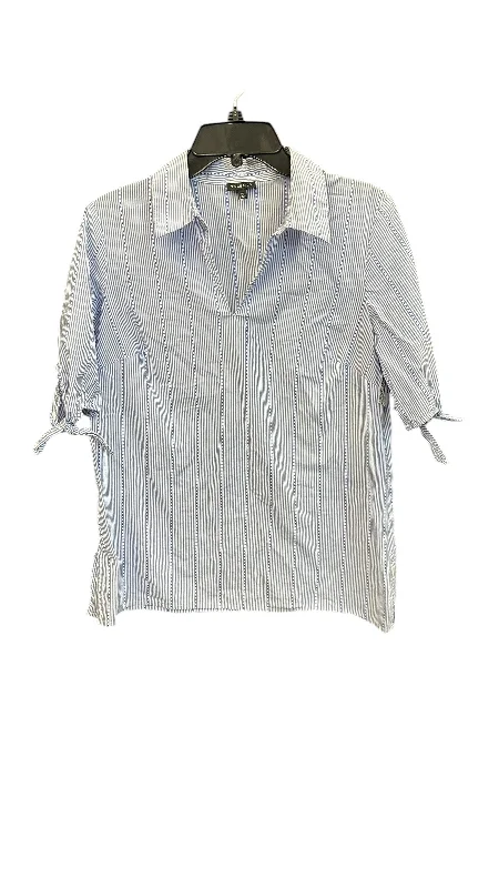 Comfortable Chic Top Short Sleeve By Talbots In Striped Pattern, Size: M