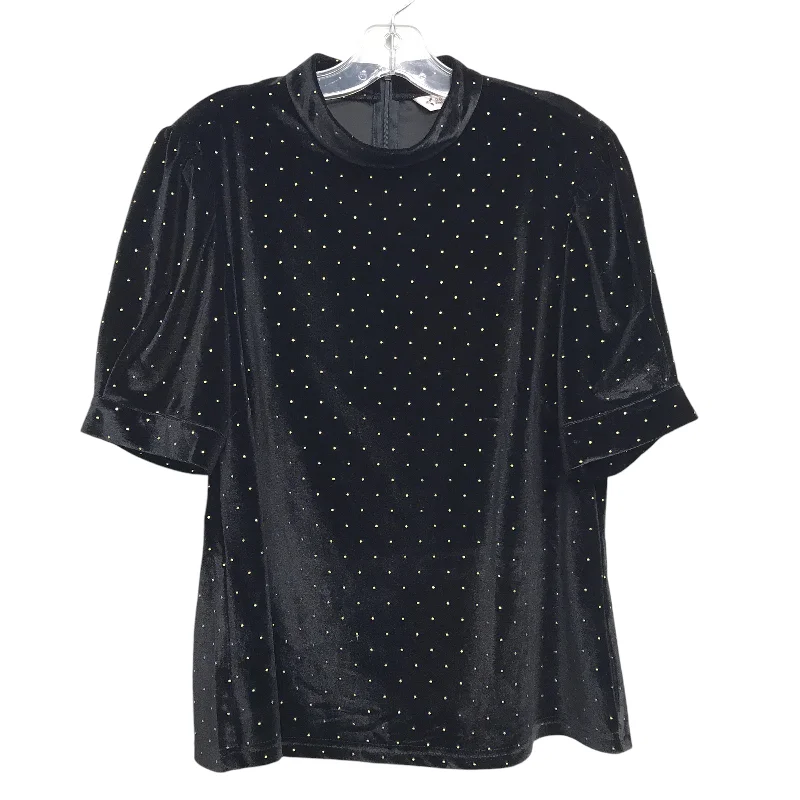 Simple And Comfortable Top Ss By Nanette By Nanette Lepore In Black & Gold, Size:L
