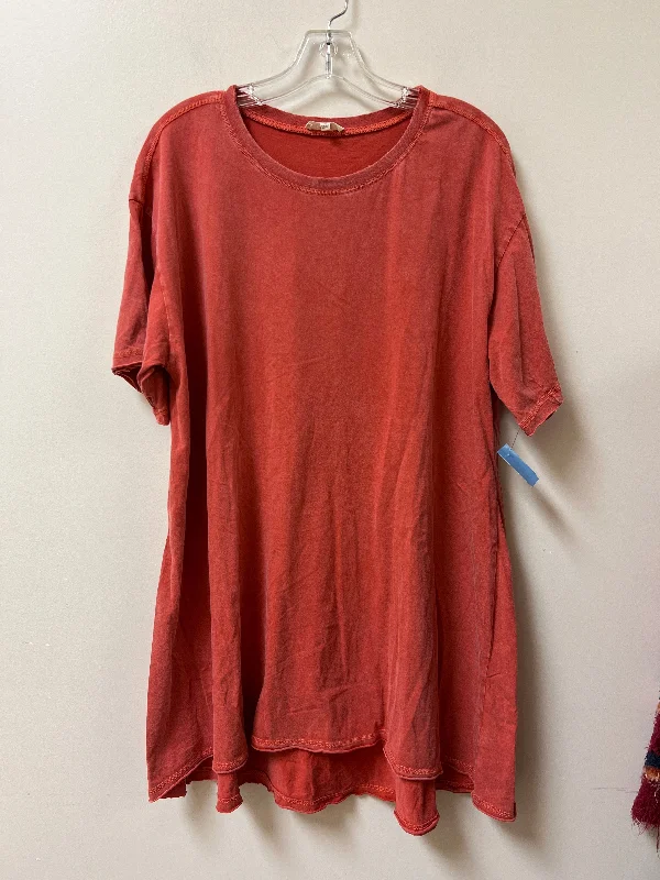 Fashion Selection Tunic Short Sleeve By Easel In Red, Size: M