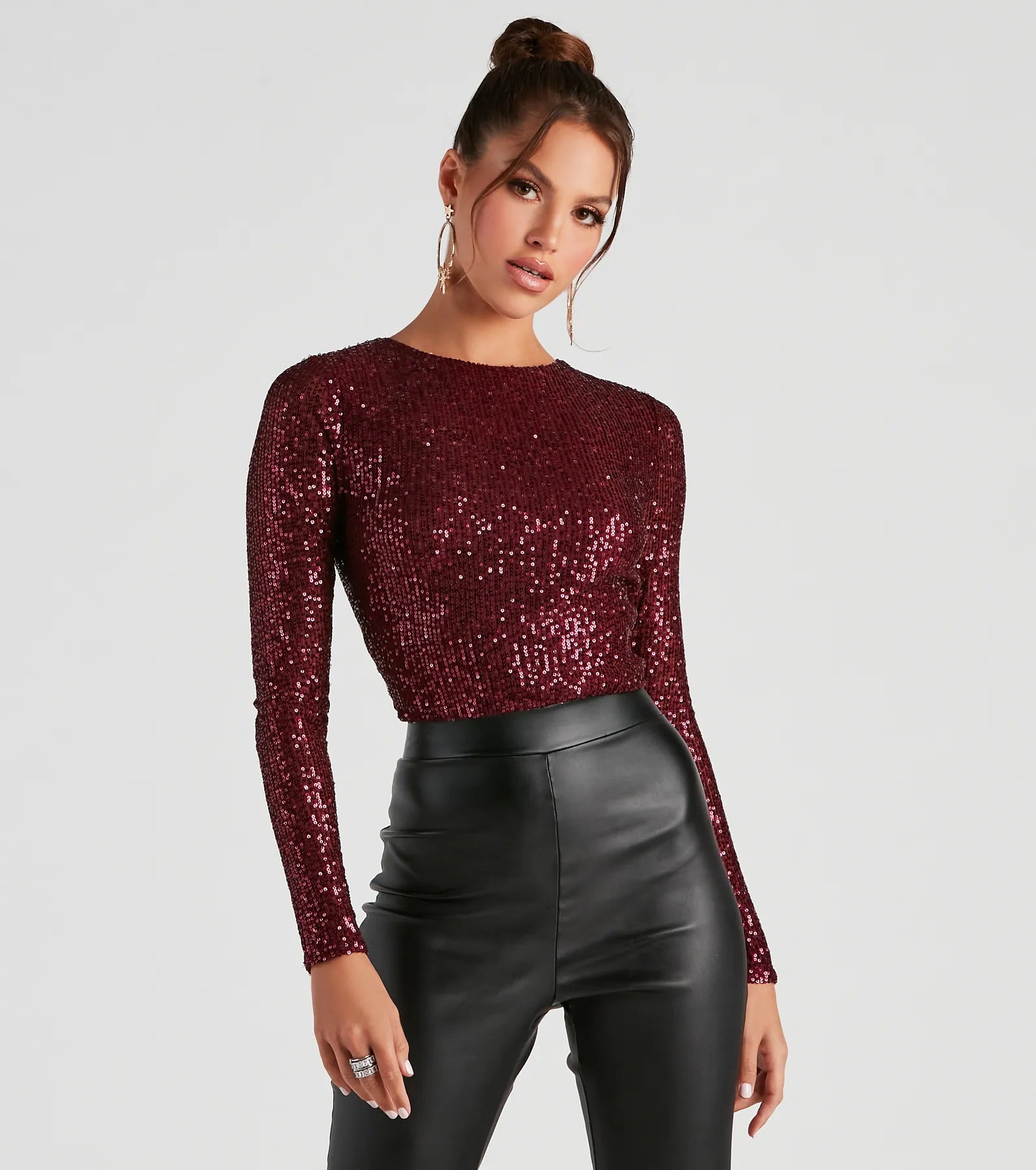 High Street Series Always Sparkling Sequin Crop Top
