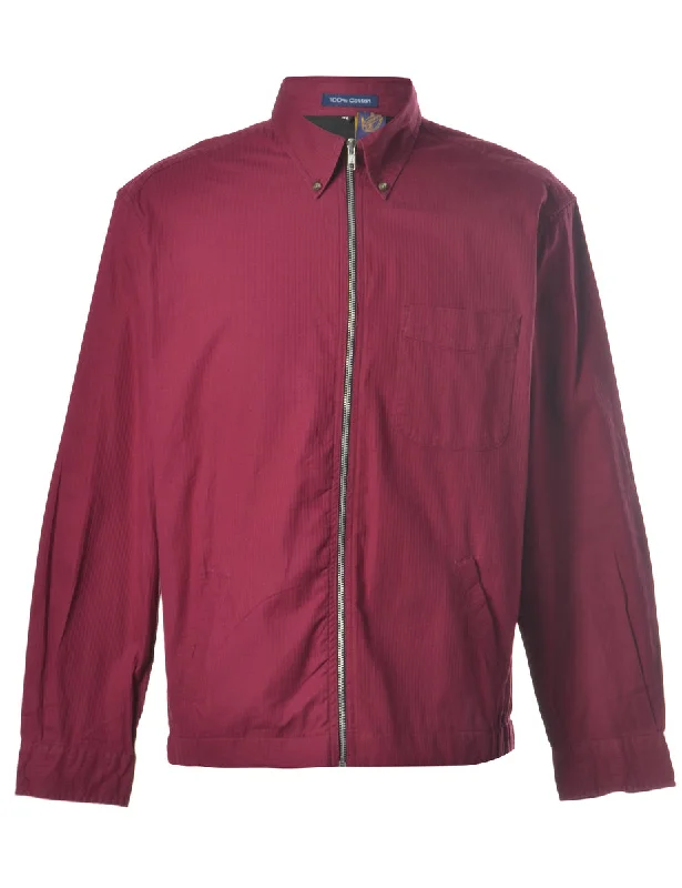 Chic Outfits Reworked Zip Front Clint Conversational Shacket - XL